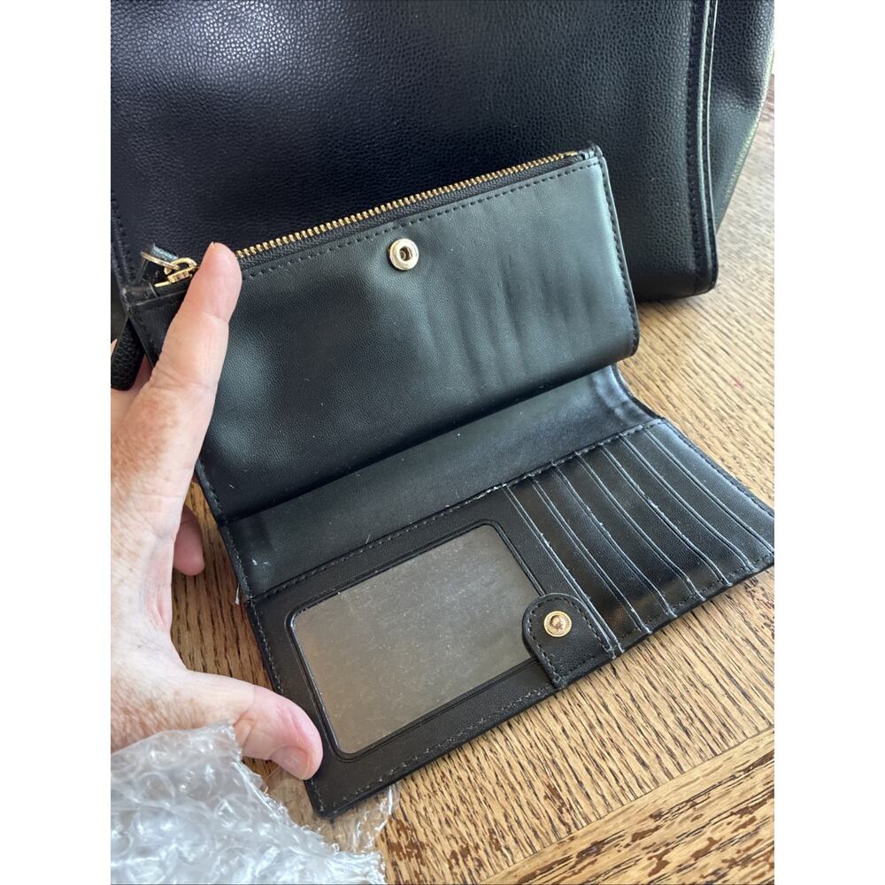 Kate Spade New York Satchel Crossbody And Wallet Set Black Gold Classic - Picture 7 of 16